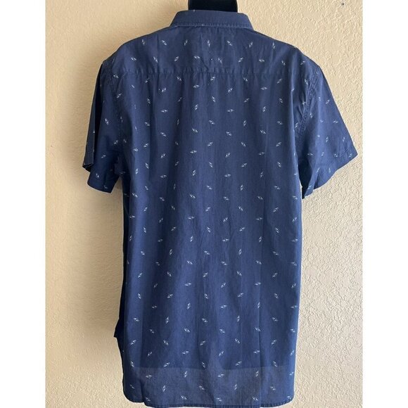 Quiksilver Men's Boredsnap Mini Motif Short Sleeve Button Down Shirt Size XXL - Picture 4 of 11